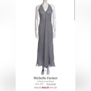 ISO MICHELLE FARMER V-NECK HALTER DRESS